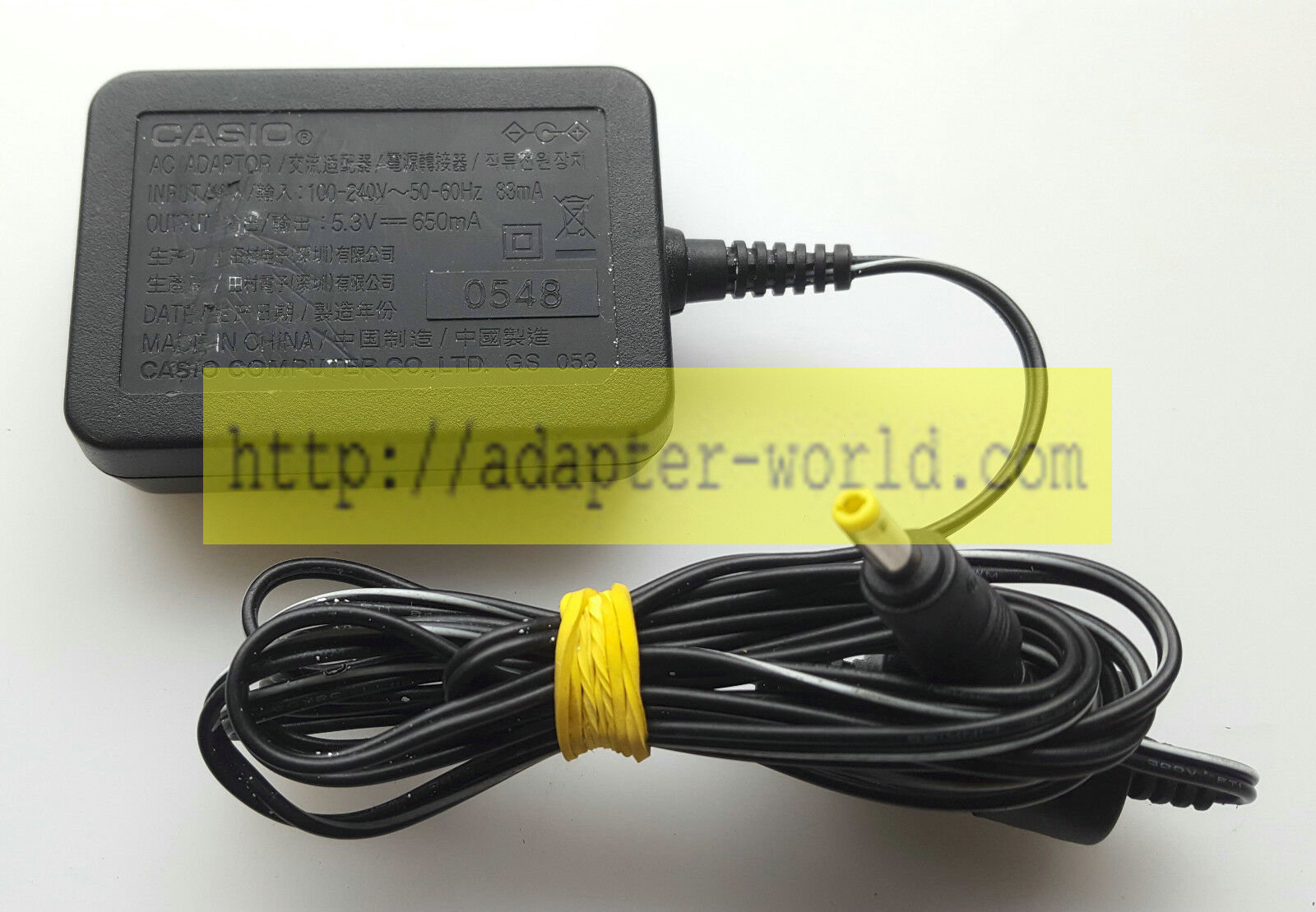 *Brand NEW*CASIO AD-C 52 G 5.3V 0.65A AC/DC ADAPTER POWER SUPPLY